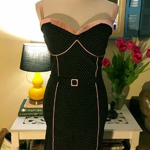 STOP STARING! Polka Dot Wiggle Dress